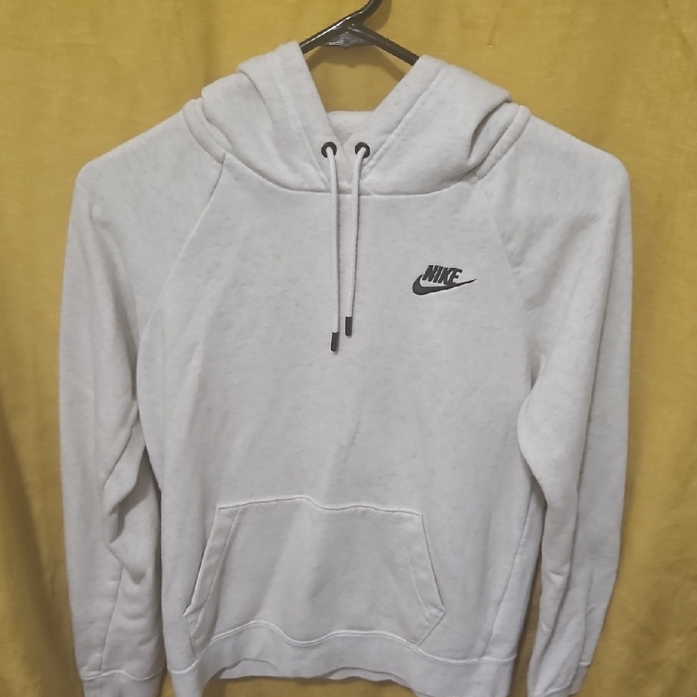 Nike White Fleece Jacket with Hood